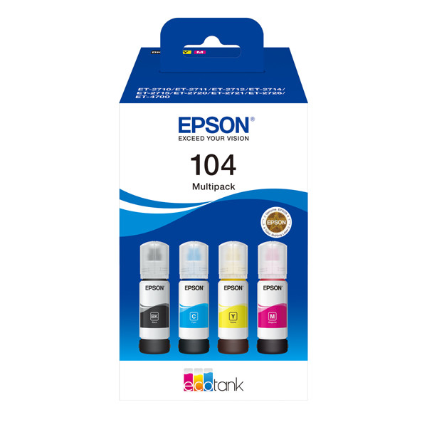 Epson 104 bläckrefill 4-pack (original) C13T00P640 652030 - 1