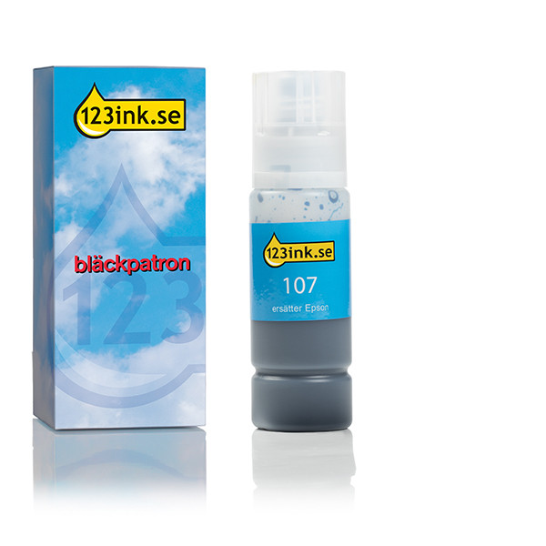 Epson 107 cyan bläckrefill (varumärket 123ink) C13T09B240C 083679 - 1