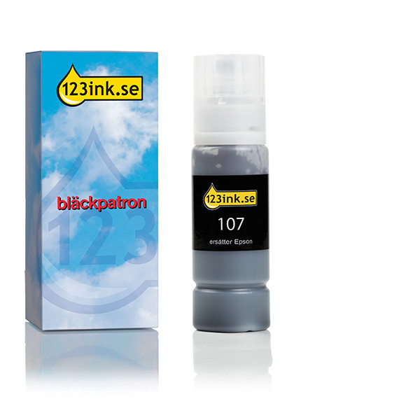 Epson 107 svart bläckrefill (varumärket 123ink) C13T09B140C 083677 - 1