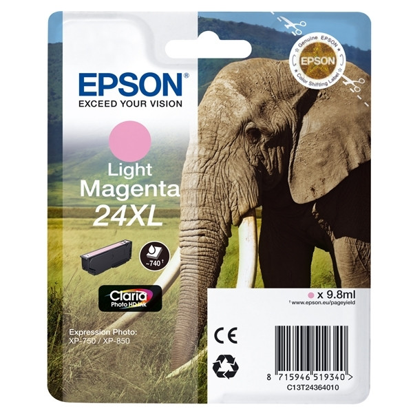 Epson 24XL (T2436) ljus magenta bläckpatron hög kapacitet (original) C13T24364010 C13T24364012 026600 - 1