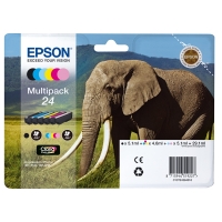 Epson 24 (T2428) BK/C/M/Y/LC/LM bläckpatron 6-pack (original) C13T24284010 C13T24284011 026588