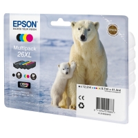 Epson 26XL (T2636) BK/C/M/Y bläckpatron 4-pack (original) C13T26364010 C13T26364012 C13T26364020 026518