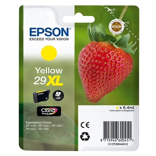 Epson 29XL (T2994) gul bläckpatron hög kapacitet (original) C13T29944010 C13T29944012 C13T29944022 026842 - 1