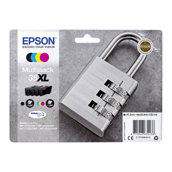 Epson 35XL BK/C/M/Y bläckpatron 4-pack (original) C13T35964010 C13T35964020 652007 - 1