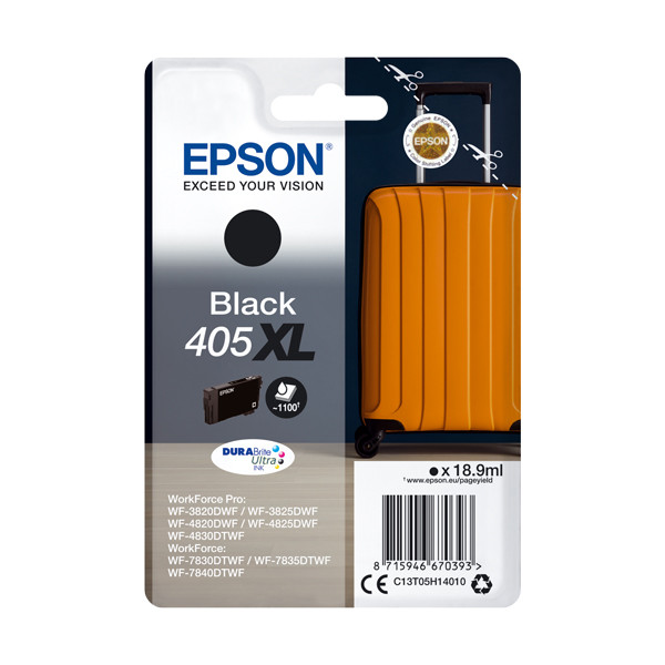 Epson 405XL (T05H1) svart bläckpatron hög kapacitet (original) C13T05H14010 C13T05H14020 083546 - 1