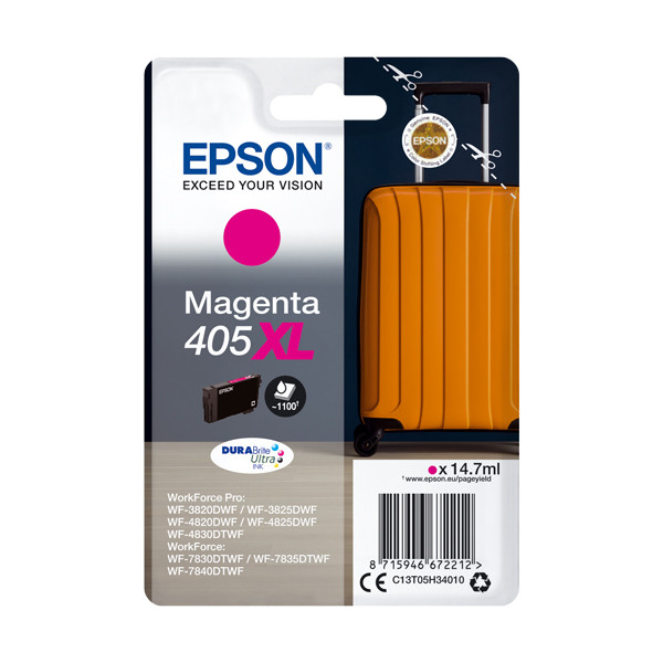 Epson 405XL (T05H3) magenta bläckpatron hög kapacitet (original) C13T05H34010 C13T05H34020 083550 - 1