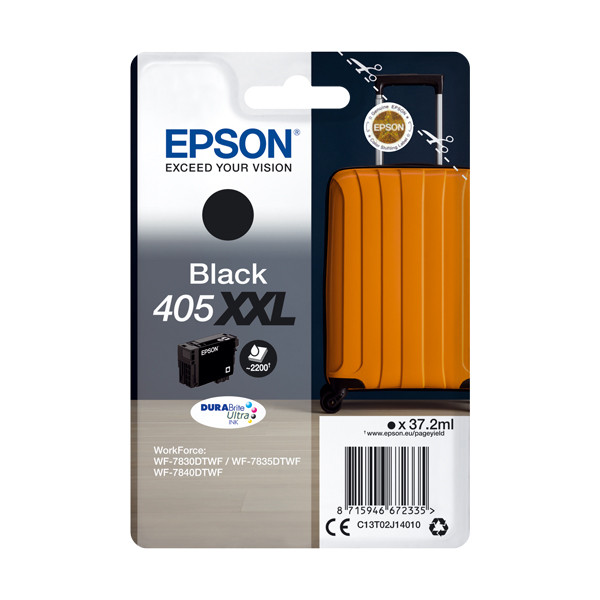 Epson 405XXL (T02J1) svart bläckpatron extra hög kapacitet (original) C13T02J14010 C13T02J14020 083554 - 1