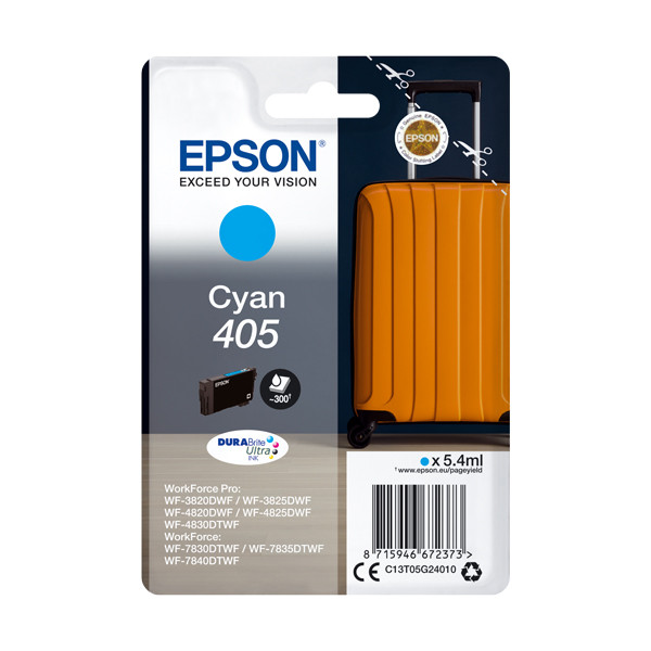 Epson 405 (T05G2) cyan bläckpatron (original) C13T05G24010 C13T05G24020 083540 - 1