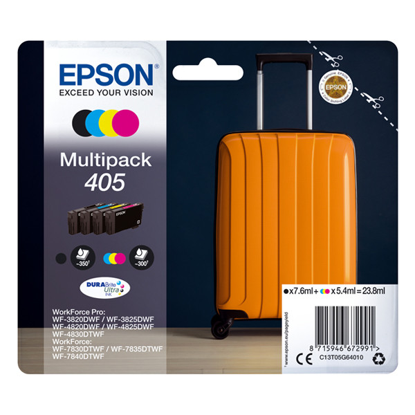 Epson 405 (T05G6) BK/C/M/Y bläckpatron 4-pack (original) C13T05G64010 652032 - 1