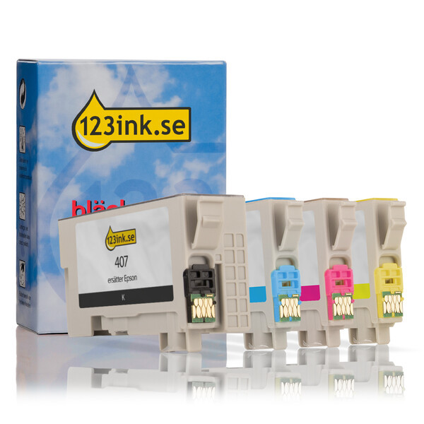 Epson 407 BK/C/M/Y bläckpatron 4-pack (varumärket 123ink)  000577 - 1