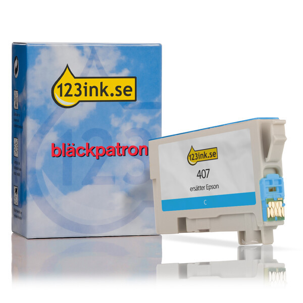 Epson 407 (T07U2) cyan bläckpatron (varumärket 123ink) C13T07U240C 083559 - 1