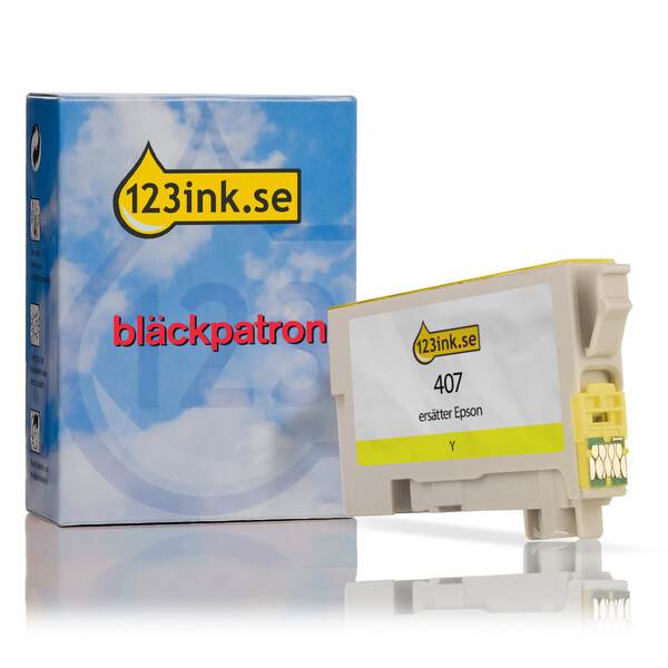 Epson 407 gul bläckpatron (varumärket 123ink) C13T07U440C 083563 - 1