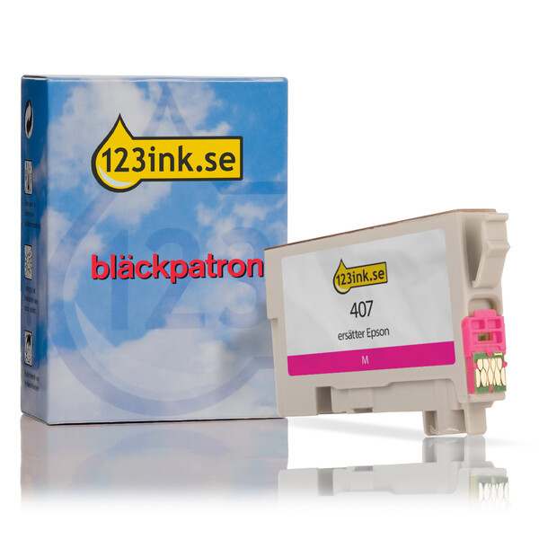 Epson 407 magenta bläckpatron (varumärket 123ink) C13T07U340C 083561 - 1