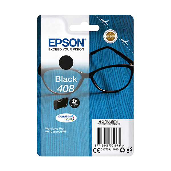 Epson 408 (T09J1) svart bläckpatron (original) C13T09J14010 024116 - 1