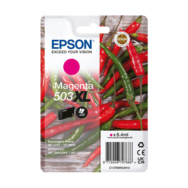 Epson 503XL magenta bläckpatron hög kapacitet (original) C13T09R34010 652054 - 1