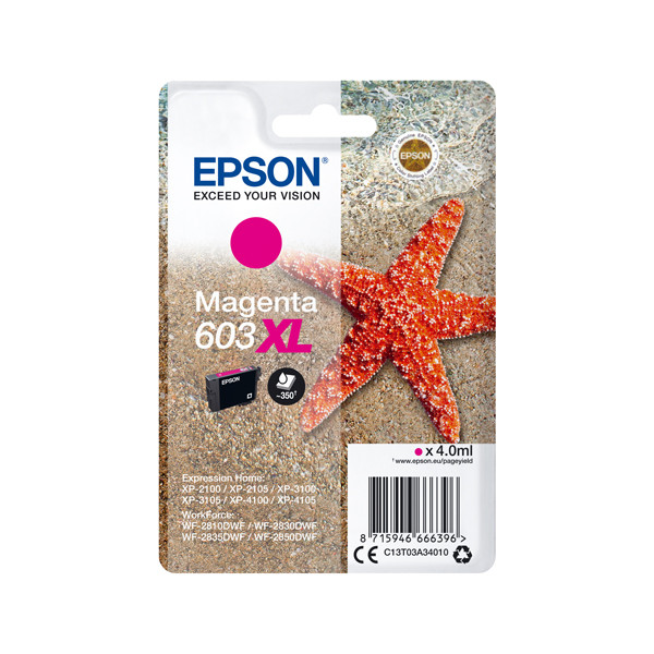 Epson 603XL (T03A3) magenta bläckpatron hög kapacitet (original) C13T03A34010 C13T03A34020 020680 - 1