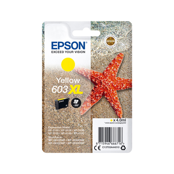 Epson 603XL (T03A4) gul bläckpatron hög kapacitet (original) C13T03A44010 C13T03A44020 020682 - 1