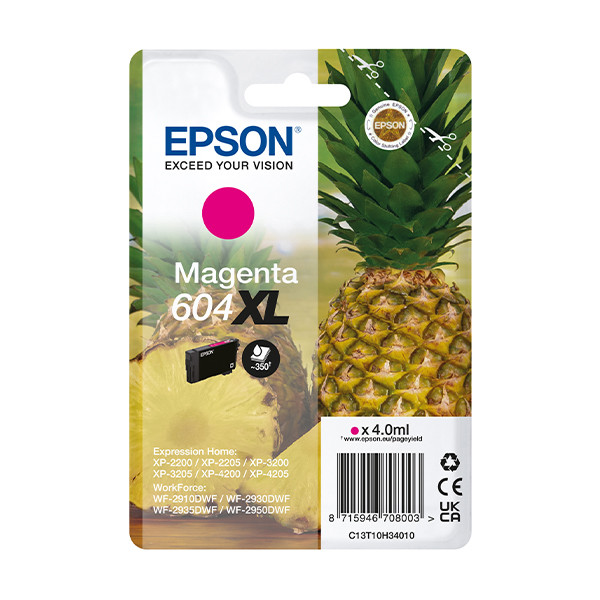 Epson 604XL magenta bläckpatron hög kapacitet (original) C13T10H34010 652074 - 1