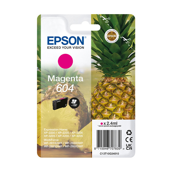 Epson 604 (T10G3) magenta bläckpatron (original) C13T10G34010 652064 - 1