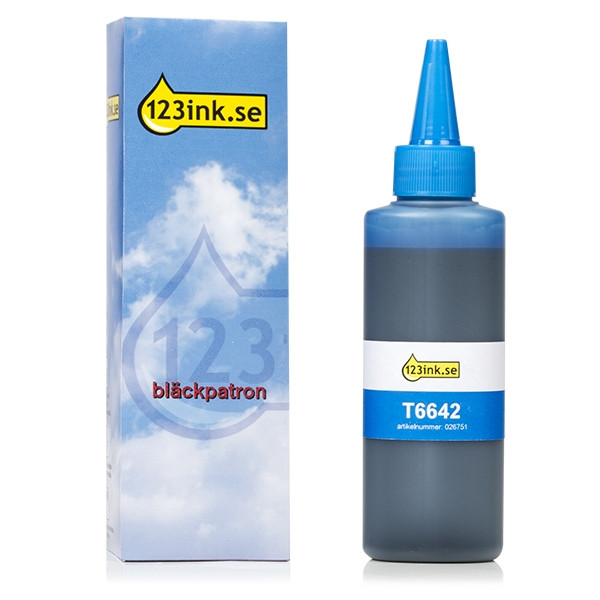 Epson 664 (T6642) cyan bläckrefill (varumärket 123ink) C13T664240C 026751 - 1