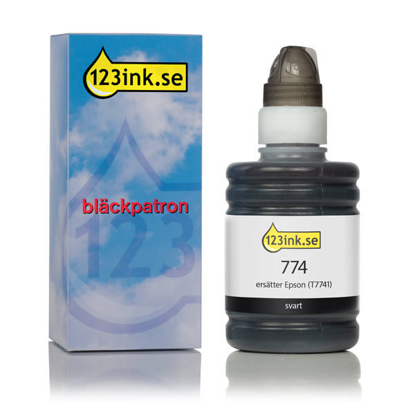 Epson 774 (T7741) svart bläckrefill (varumärket 123ink) C13T774140C 026873 - 1