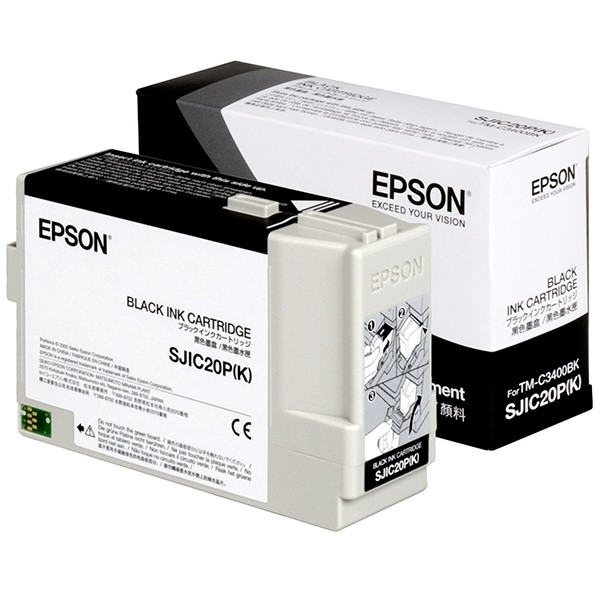 Epson S020490 (SJIC20P) svart bläckpatron (original) C33S020490 080200 - 1