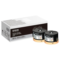 Epson S050711 svart toner 2-pack (original) C13S050711 052034