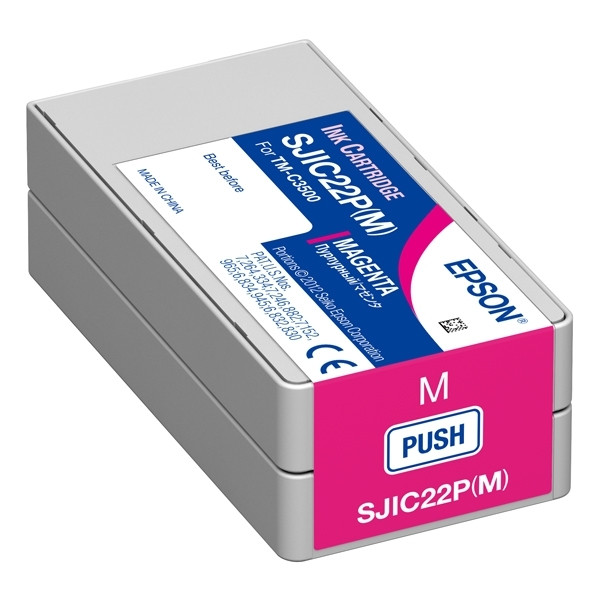 Epson SJIC22P (M) magenta bläckpatron (original) C33S020603 026640 - 1