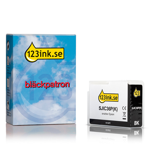 Epson SJIC36P (K) svart bläckpatron (varumärket 123ink) C13T44C140C 083607 - 1