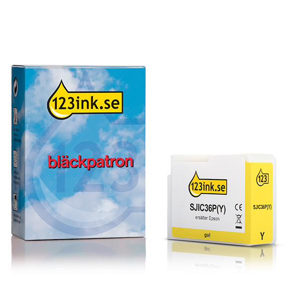 Epson SJIC36P (Y) gul bläckpatron (varumärket 123ink) C13T44C440C 083613 - 1