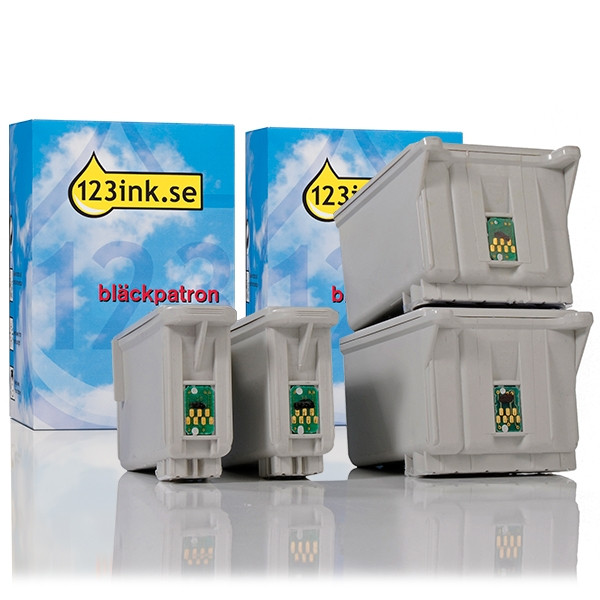 Epson T027/T026 bläckpatron 4-pack (varumärket 123ink) C13T02640110C C13T02740110C 110370 - 1