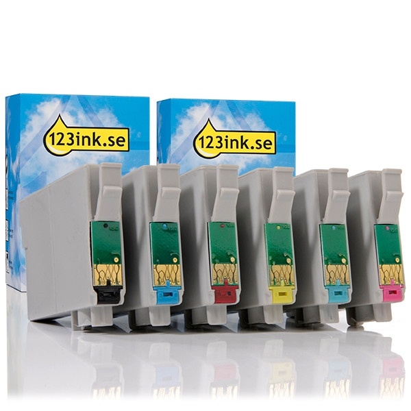 Epson T0791 - T0796 BK/C/M/Y/LC/LM bläckpatron 6-pack (varumärket 123ink)  110586 - 1