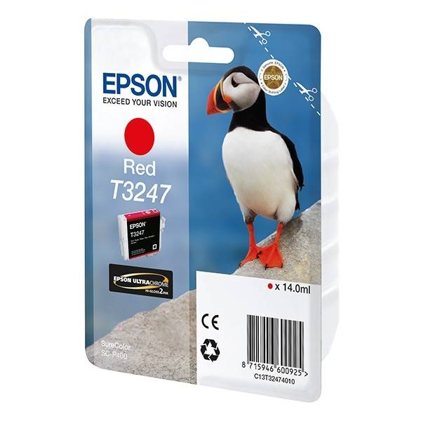 Epson T3247 röd bläckpatron (original) C13T32474010 026942 - 1