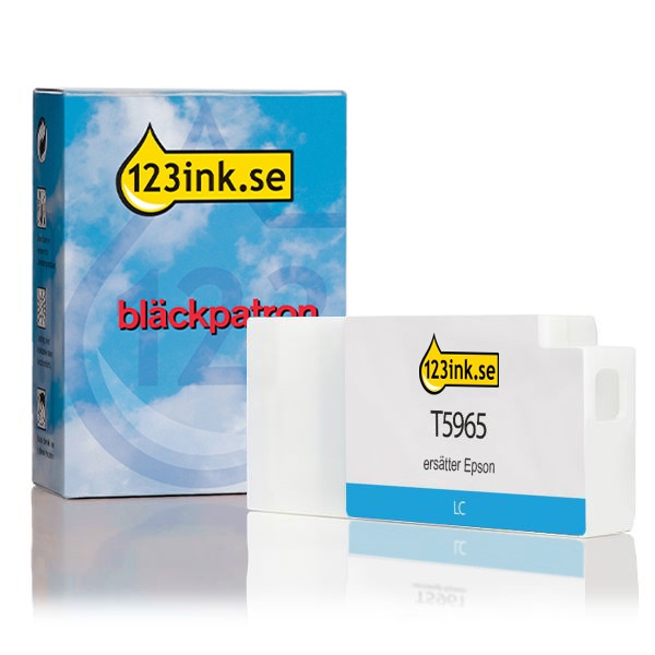 Epson T5965 ljus cyan bläckpatron (varumärket 123ink) C13T596500C 026237 - 1