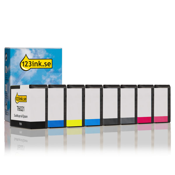 Epson T6021/2/4/5/7/9/B/C bläckpatron 8-pack (varumärket 123ink)  130114 - 1