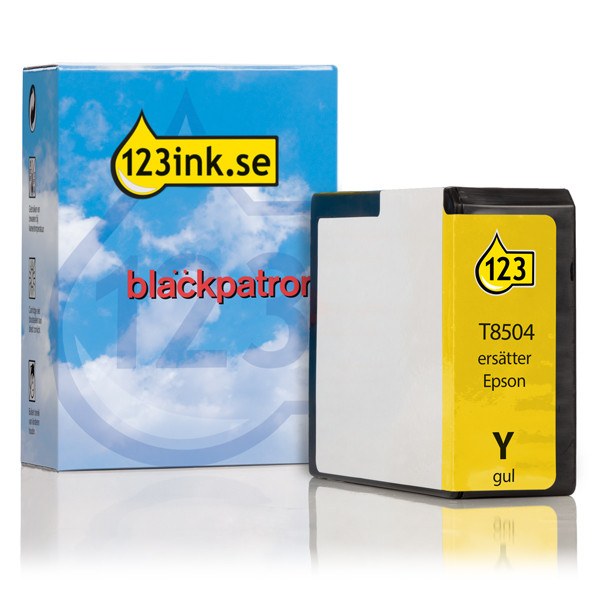 Epson T8504 gul bläckpatron (varumärket 123ink) C13T850400C 026781 - 1