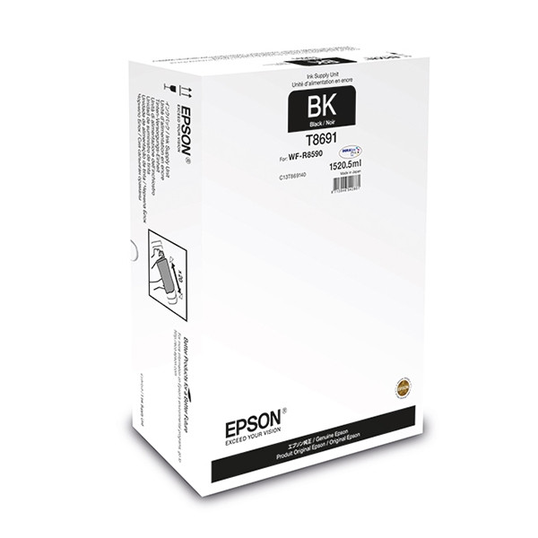 Epson T8691 svart bläckpatron extra hög kapacitet (original) C13T869140 027072 - 1