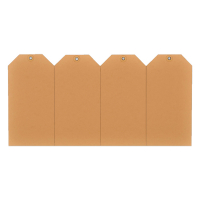 Etiketter med upphängningsögla 25 x 50mm chamois | 1.000st 395001 226900