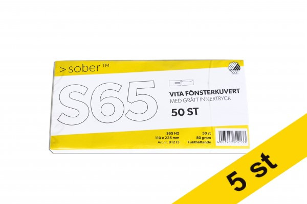 Fönsterkuvert S65 H2 vit | Mayer | fukthäftade | 250st  360746 - 1