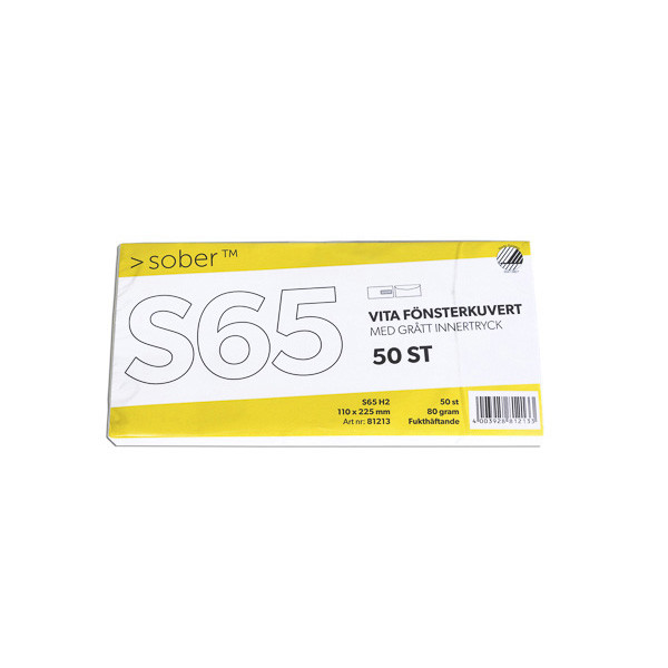 Fönsterkuvert S65 H2 vit | Mayer | fukthäftade | 50st 81213 360023 - 1