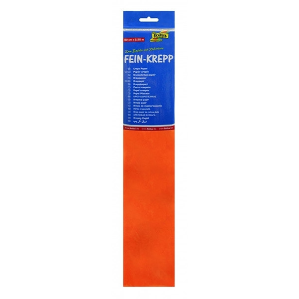 Folia *Kräppapper 250x50cm | Folia | orange 822108 222100 - 1