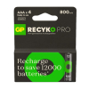 GP 800 ReCyko+ uppladdningsbara HR03 AAA batteri 4-pack