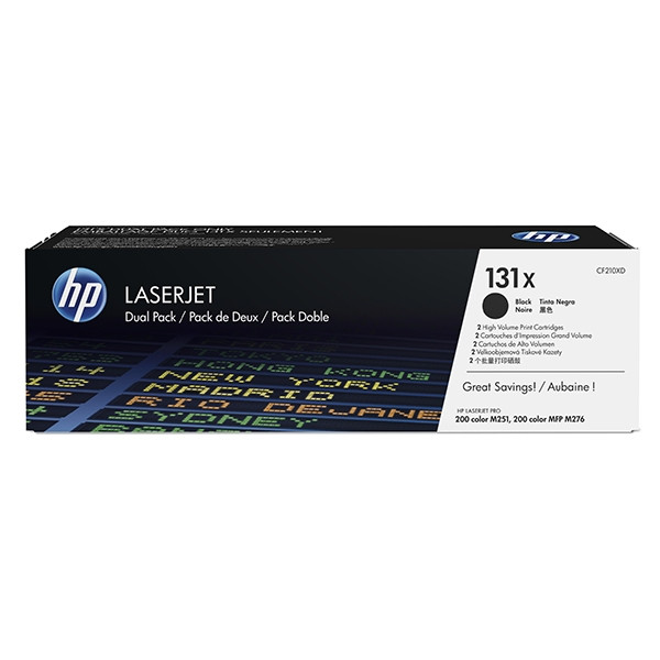 HP 131X (CF210XD) svart toner 2-pack (original) CF210XD 055074 - 1