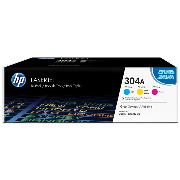 HP 304A (CF372AM) C/M/Y toner 3-pack (original) CF372AM 054762 - 1