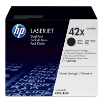 HP 42XD (Q5942XD) svart toner 2-pack (original) Q5942XD 054086