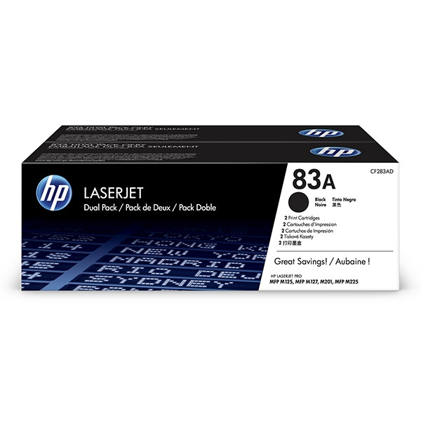 HP 83A (CF283AD) svart toner 2-pack (original) CF283AD 055068 - 1