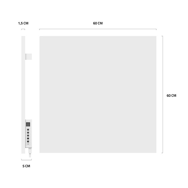 Hombli Smart Infrared Heatpanel 350W | 60x60cm | vit HB104 LHO00079 - 2