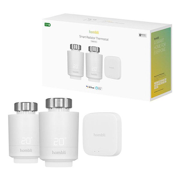 Hombli Smart Radiator Thermostat Starter Kit | 2st + Bluetooth Bridge HB095 LHO00070 - 1