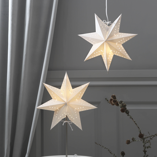 Julstjärna av papper | 34cm | vit [Star Trading] 236-50 361359 - 2