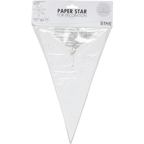 Julstjärna av papper | 63cm | Decorus Vit 501-17 500686 - 3